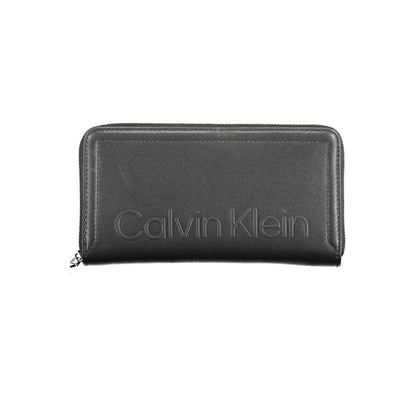Black Polyurethane Women Wallet