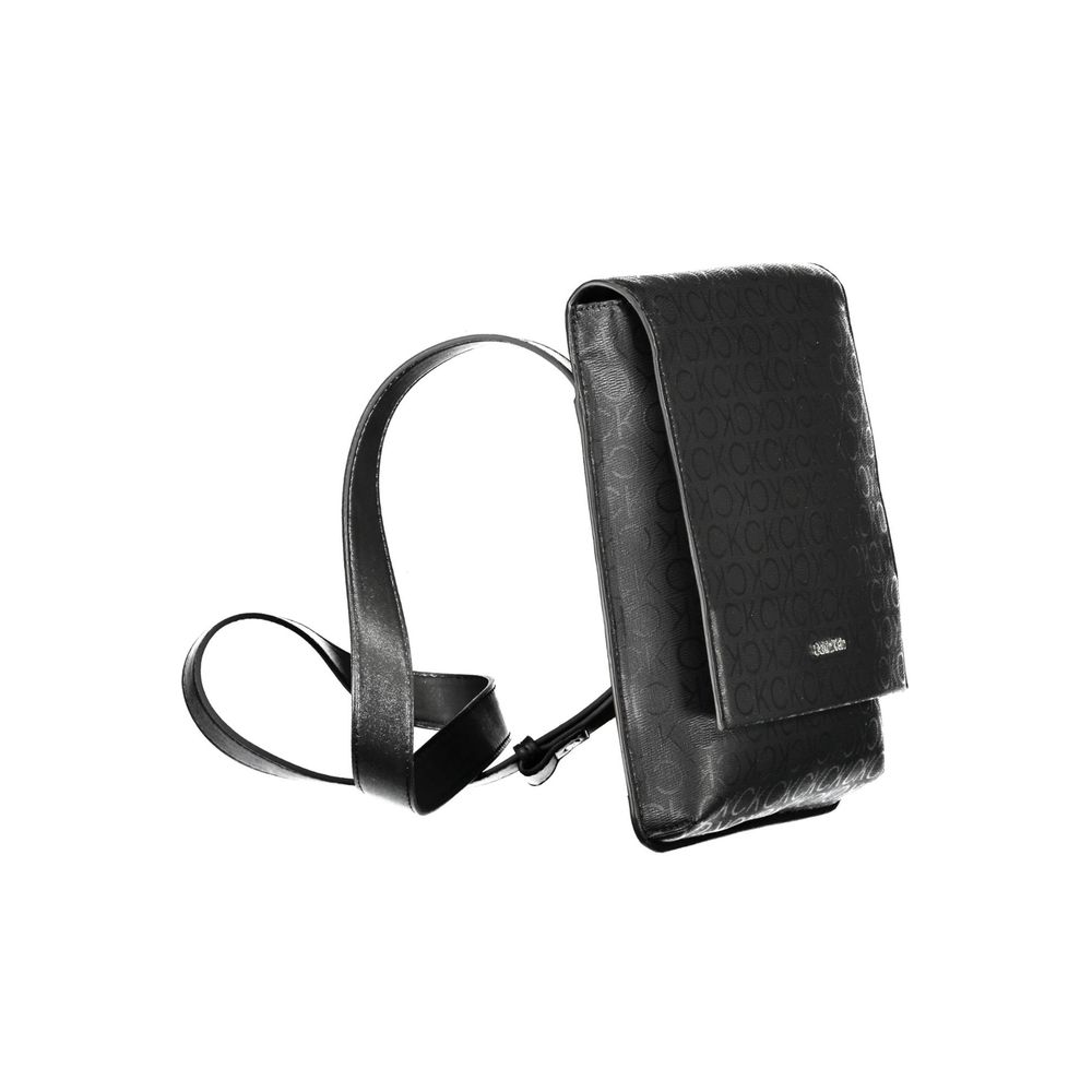 Black Polyester Shoulder Bag