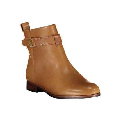 Brown Polyester Ankle