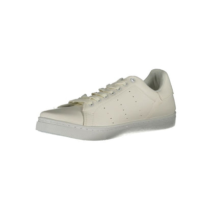 White Polyurethane Men Sneaker