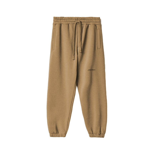 Brown Cotton Men Sweatpant