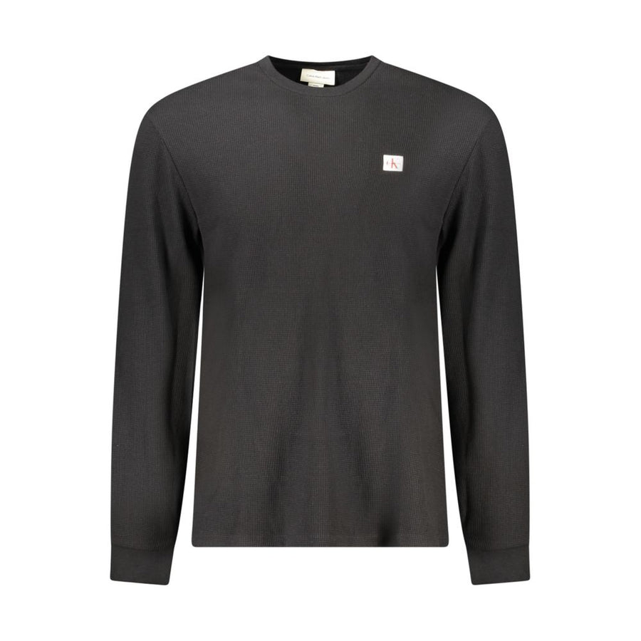 Black Cotton Men Sweater