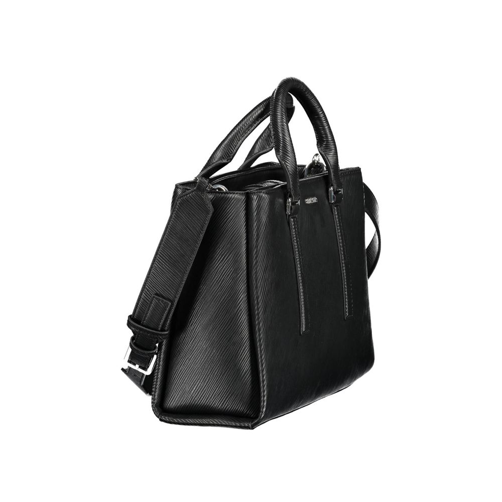 Black Polyester Handbag