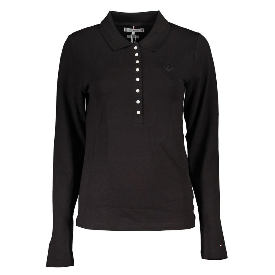 Black Cotton Polo Shirt