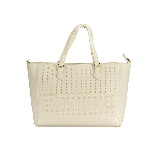 White Polyurethane Womens Bag with Handles