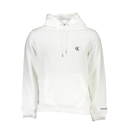 White Cotton Men's Hooded Sweater