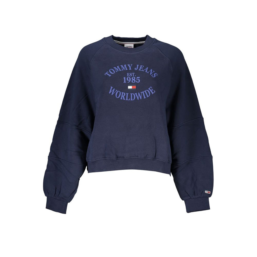 Blue Cotton Women Sweater