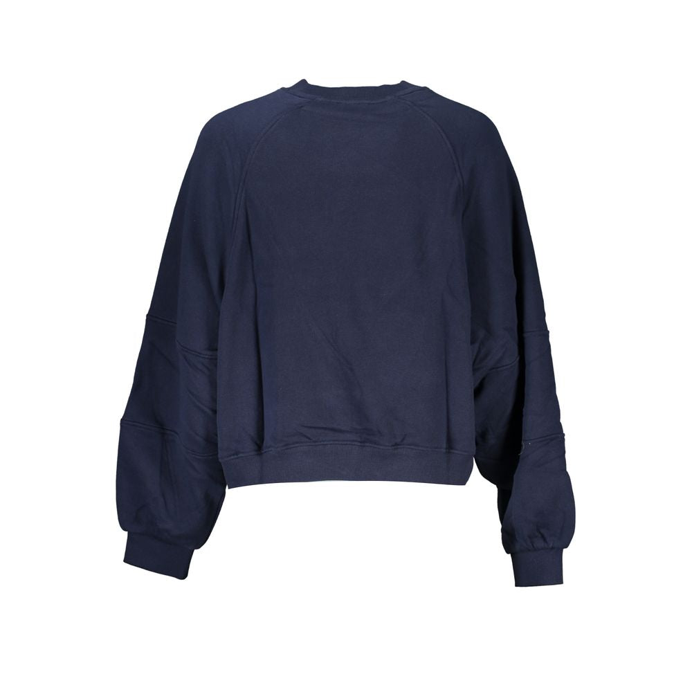 Blue Cotton Women Sweater