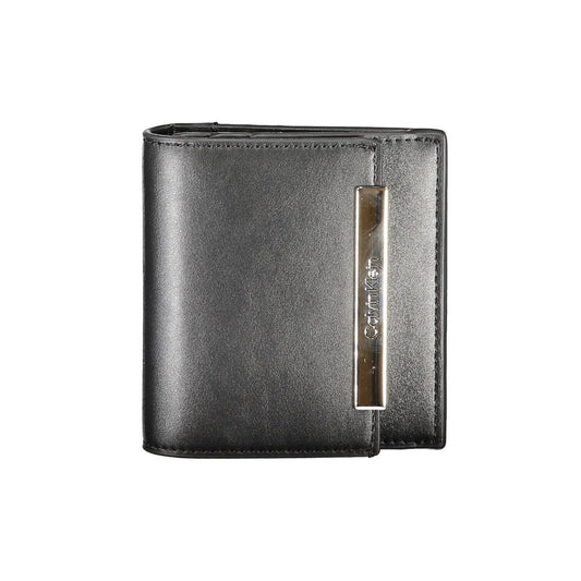 Black Polyurethane Women Wallet