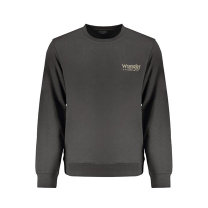 Black Cotton Men Sweatshirt