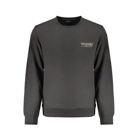 Black Cotton Men Sweatshirt