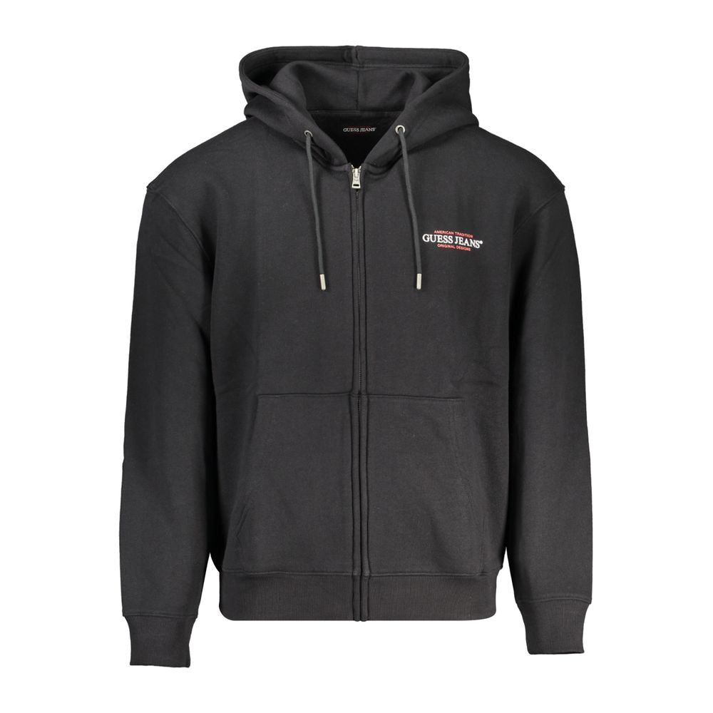 Black Cotton Men Sweater