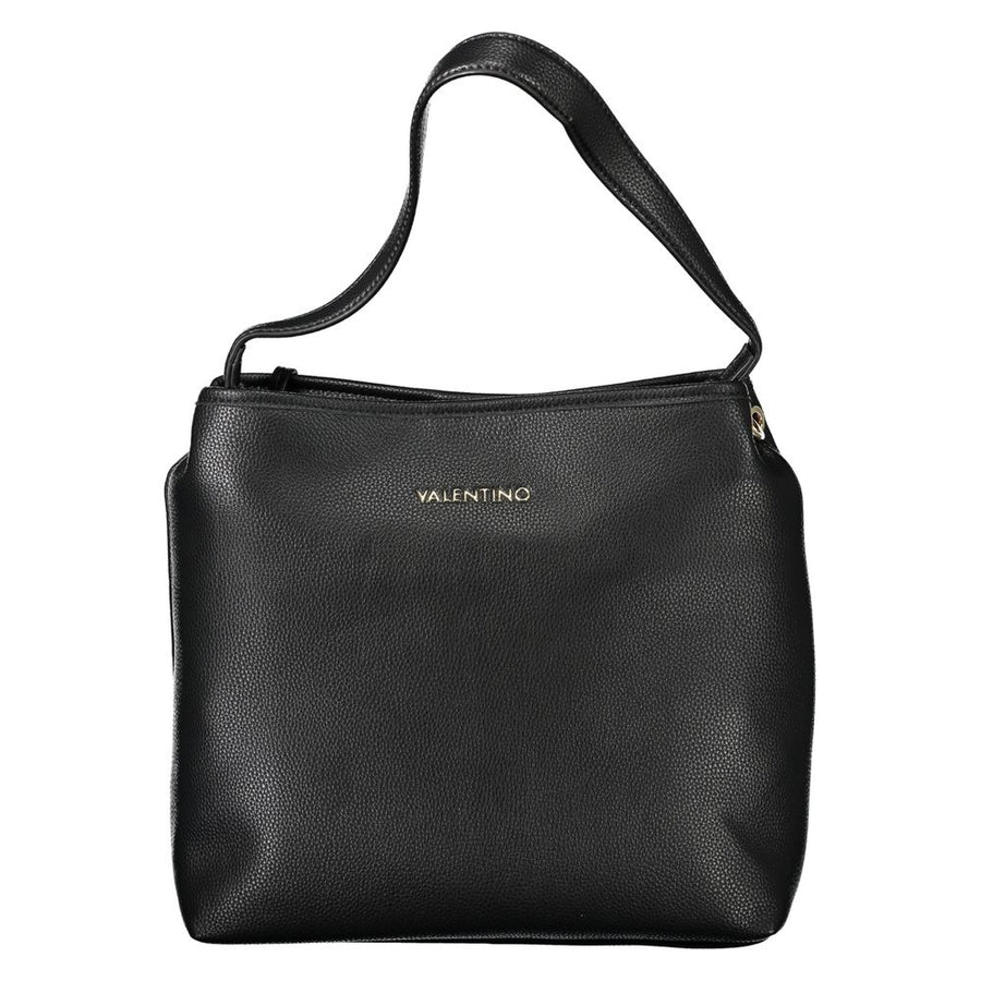 Black Polyurethane Women Handbag