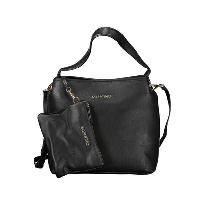 Black Polyurethane Women Handbag