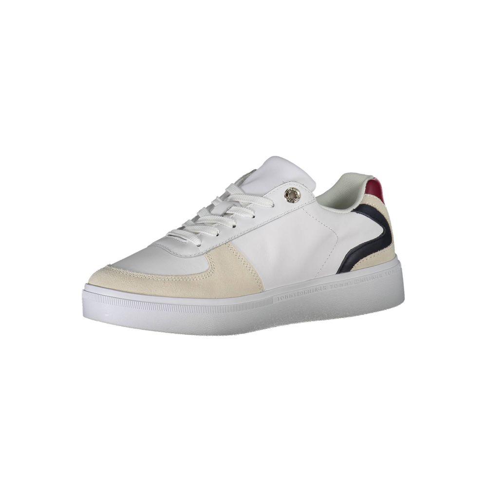 White Polyester Sneaker