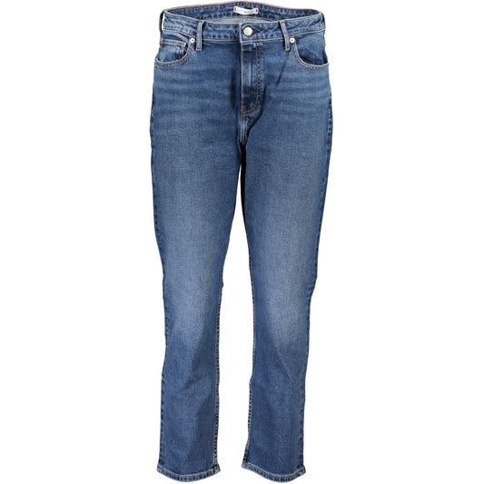 Blue Cotton Women Jeans
