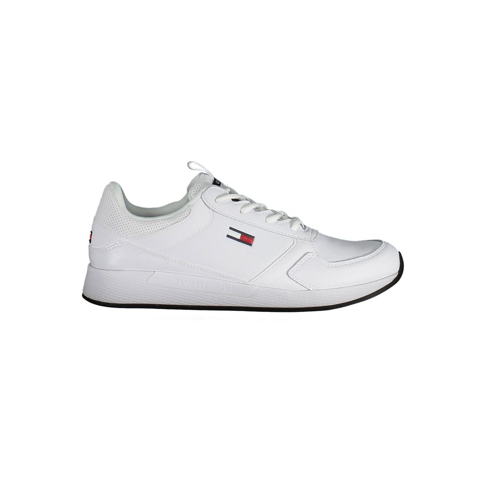 White Polyester Sneaker