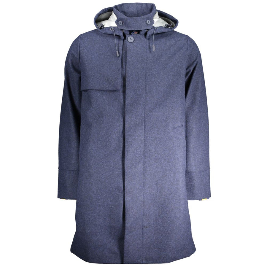 Blue Polyester Men's Jacket