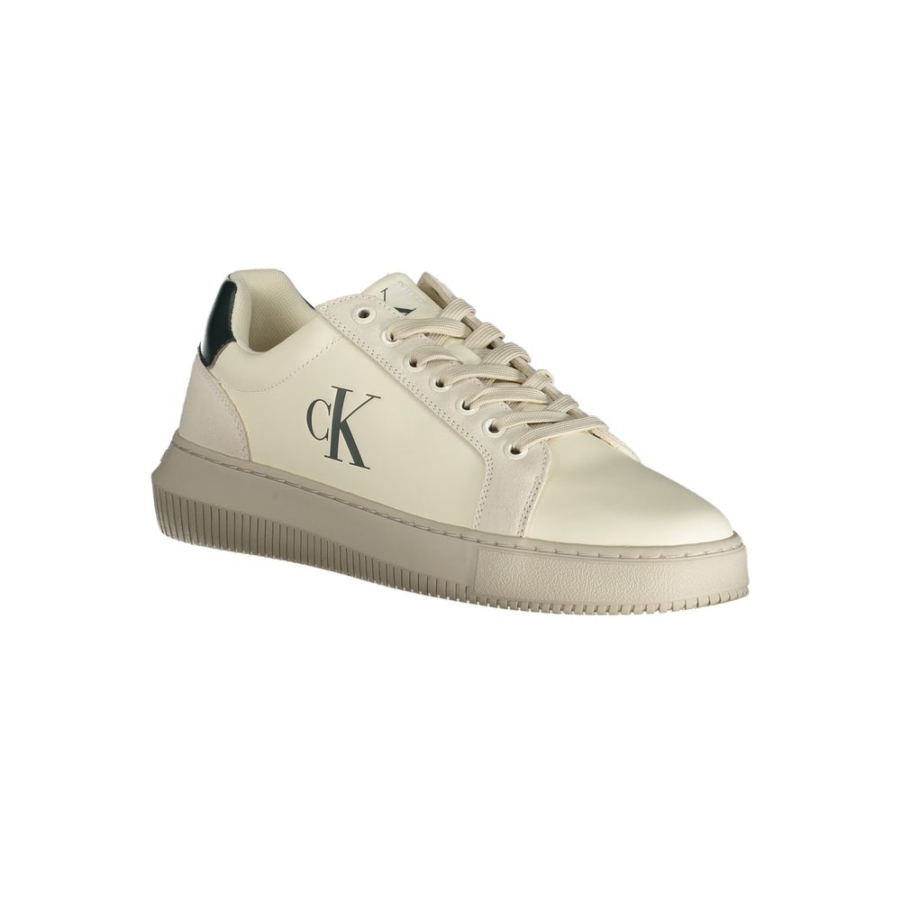 White Polyurethane Men's Sneaker