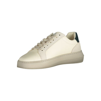White Polyurethane Men's Sneaker