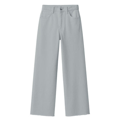 Gray Cotton Women Jeans