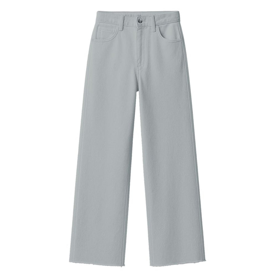 Gray Cotton Women Jeans