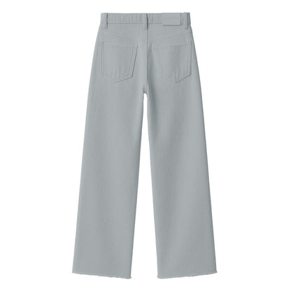 Gray Cotton Women Jeans
