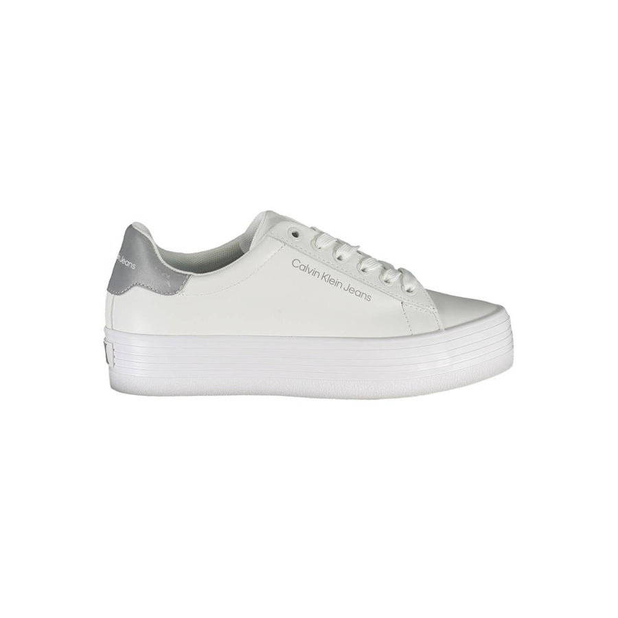 White Polyester Sneaker