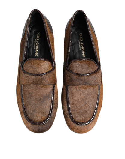 Brown Loafers Leather Slip On Men Dress Shoes