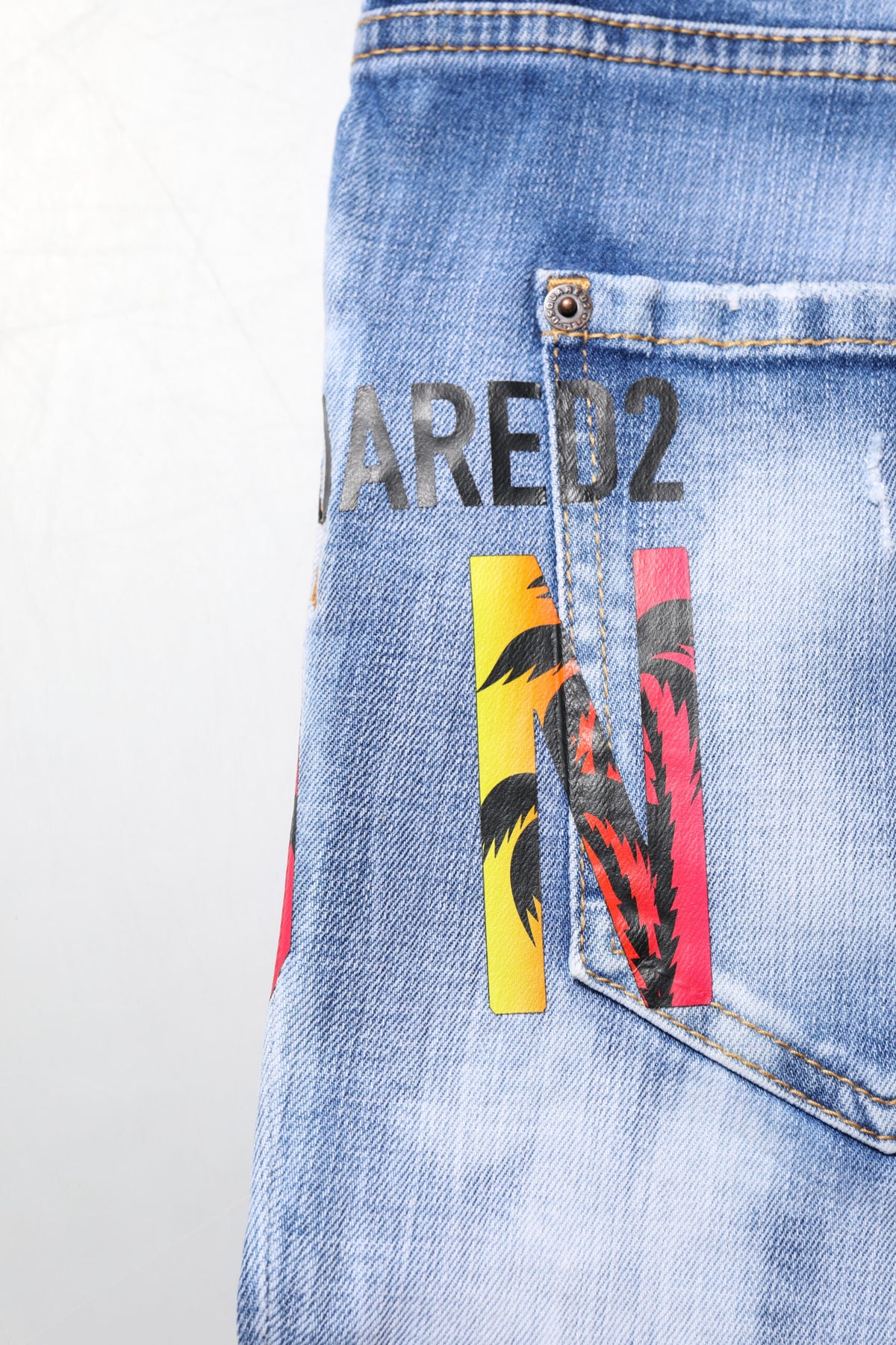Blue Washed Cotton Mid Waist Skinny Denim Jeans
