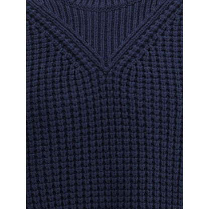Blue Fleece Wool Sweatshirt