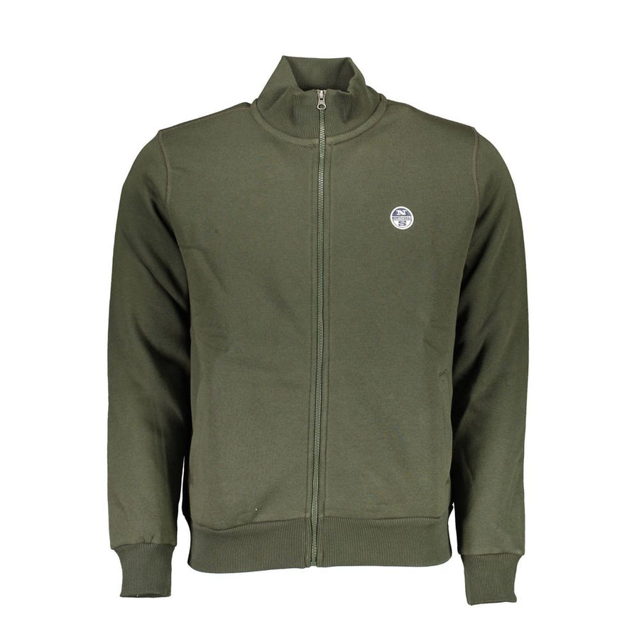 Green Cotton Men Sweater