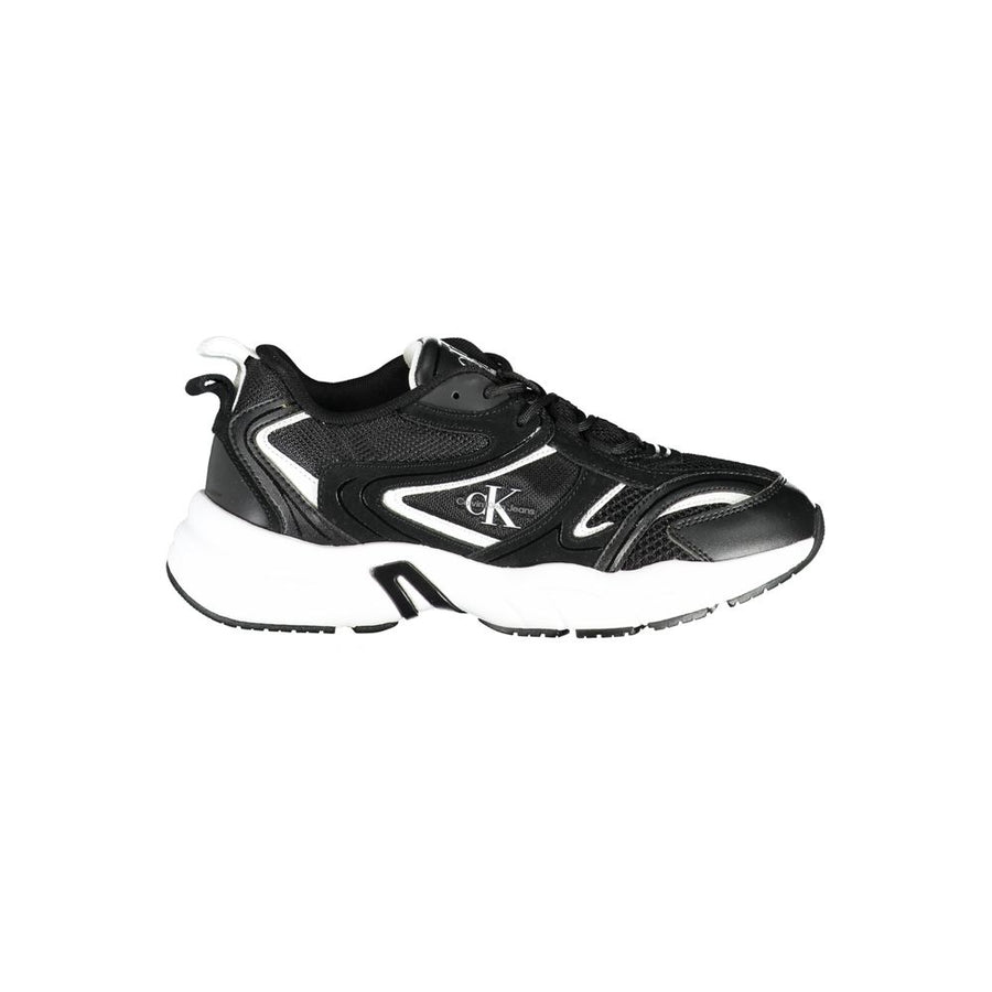 Black Polyester Sneaker