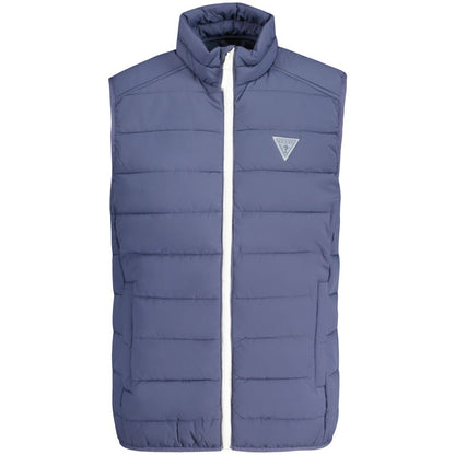 Blue Spandex Men Jacket