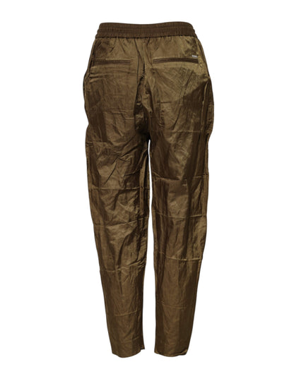 Brown Mid Waisted Women Sweatpants Pants