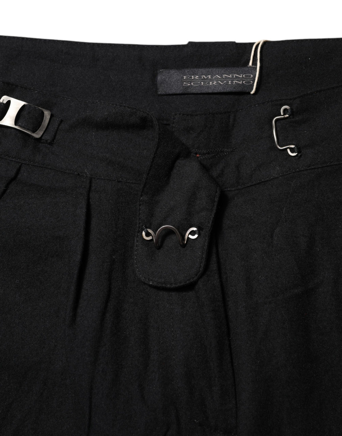 Black Straight Fit High Waist Pants