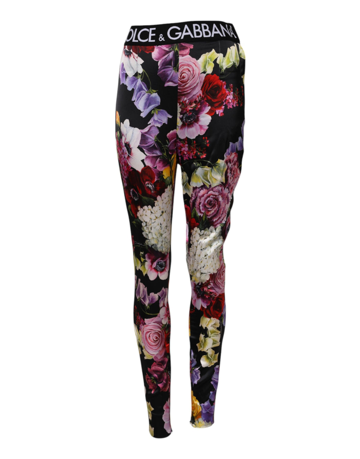 Multicolor Floral Legging Stretch Waist Pants