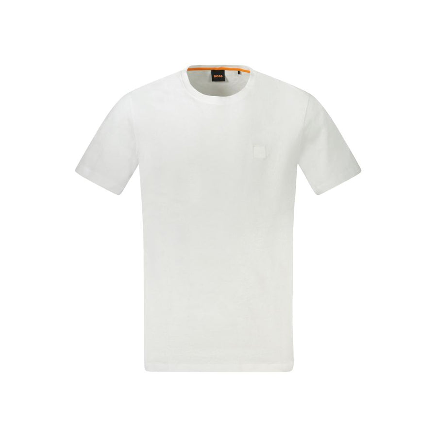 White Cotton Men T-Shirt