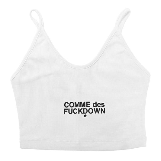 White Cotton Women Crop Top