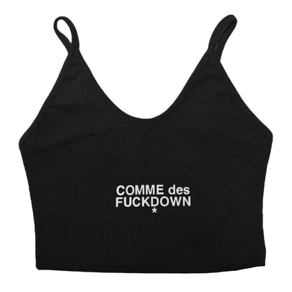 Black Cotton Women Crop Top