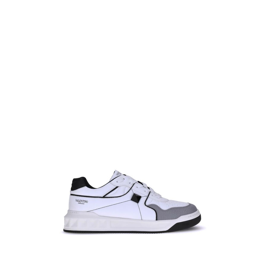 White Calf Leather Bos Taurus Low Top Sneakers
