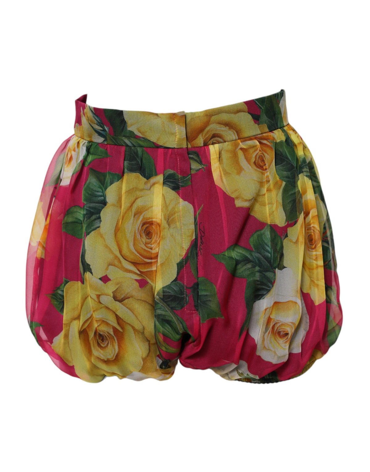 Red Floral High Waist Women Hot Pants Shorts