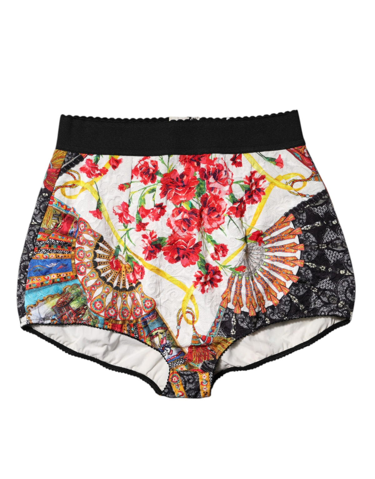 Multicolor Floral High Waist Hot Pants Shorts