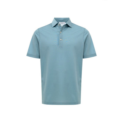 Blue Cotton Polo Shirt