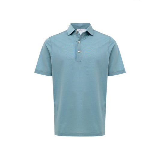 Blue Cotton Polo Shirt