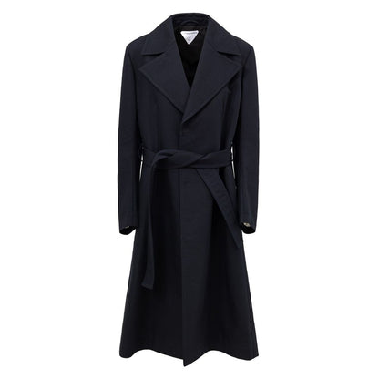 Blue Cotton Trench Coat