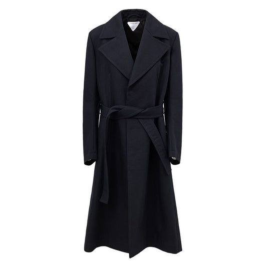 Blue Cotton Trench Coat