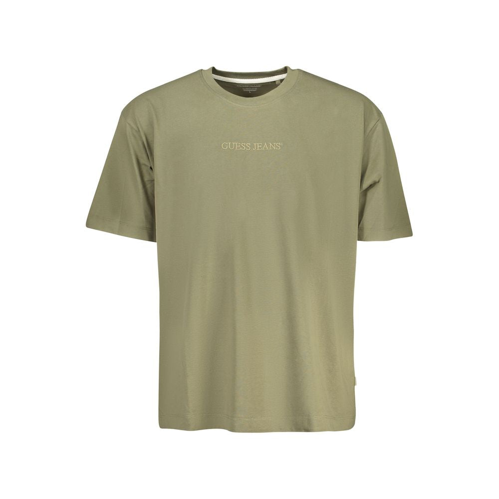 Green Cotton Men T-Shirt