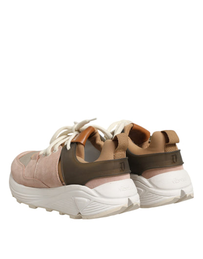 Multicolor Suede Low Top Women Sneakers Shoes