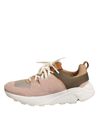 Multicolor Suede Low Top Women Sneakers Shoes